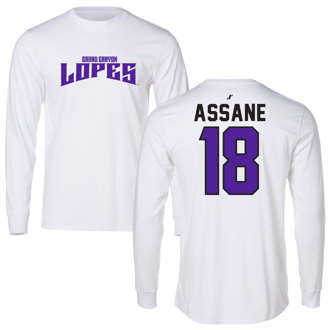 Grand Canyon University Soccer White Classic Long Sleeve - #18 Ben Assane