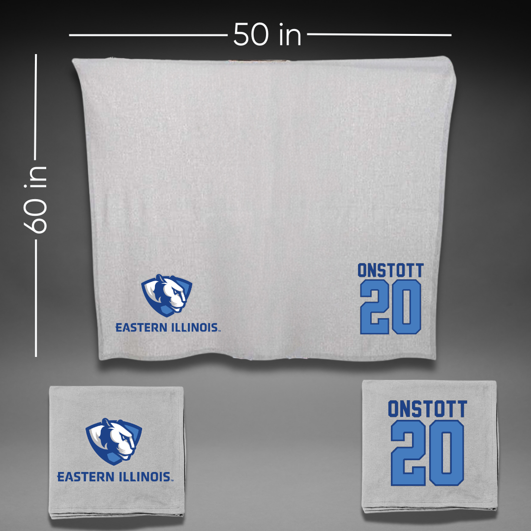 Eastern Illinois University Soccer Gray Blanket - #20 Ella Onstott