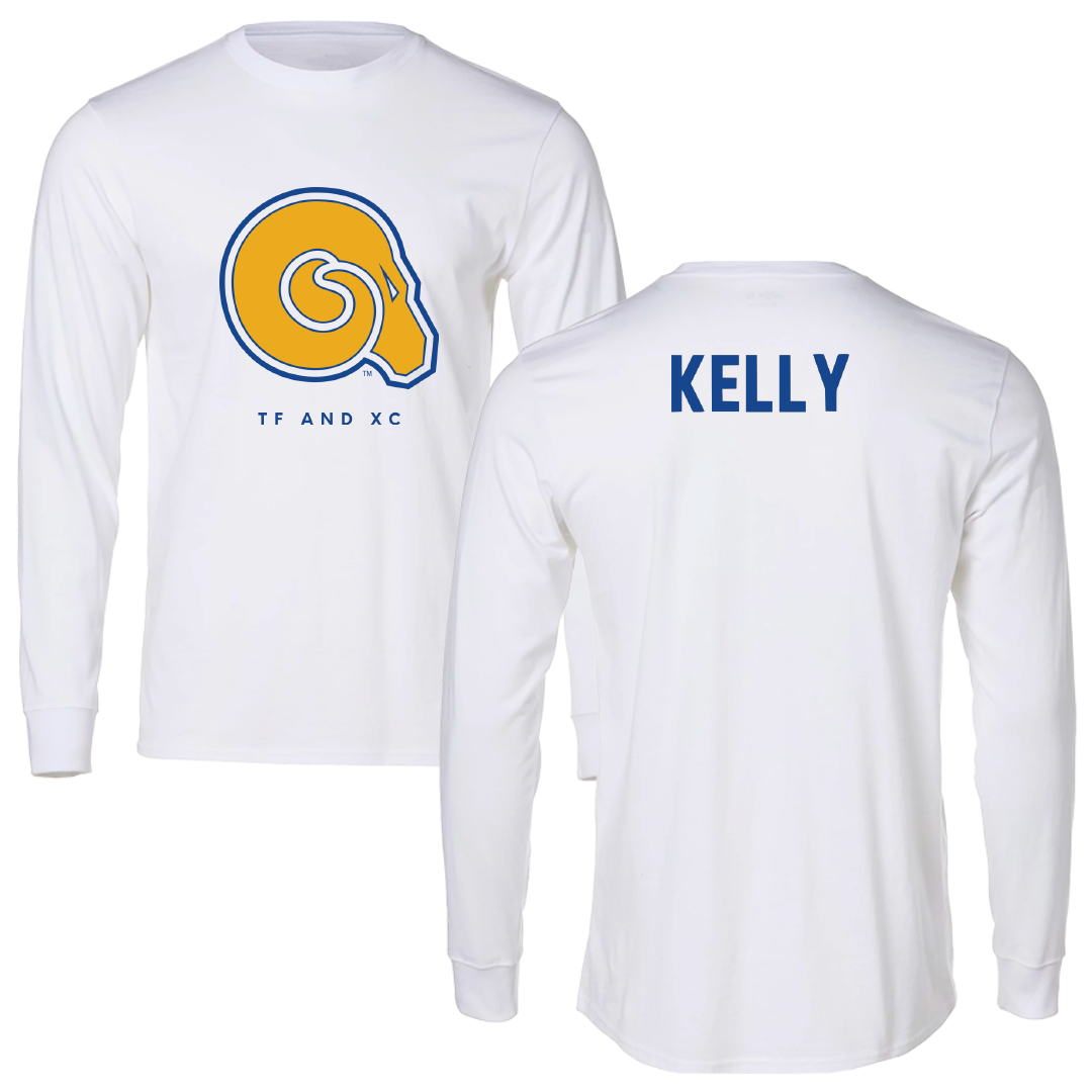 Albany State University TF and XC White Performance Long Sleeve - Jonathan Kelly