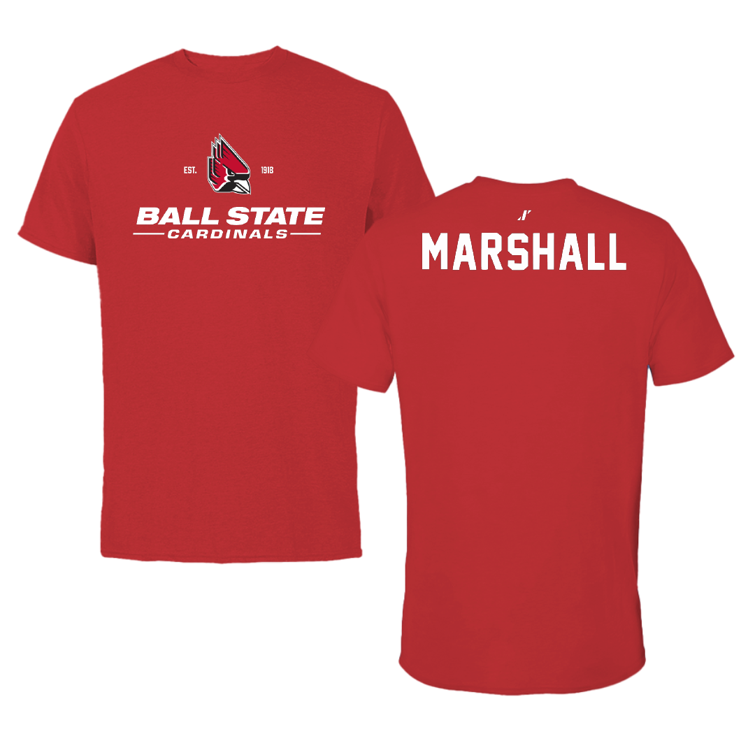 Ball State University Swimming & Diving Red General Performance Tee - Natalie Marshall