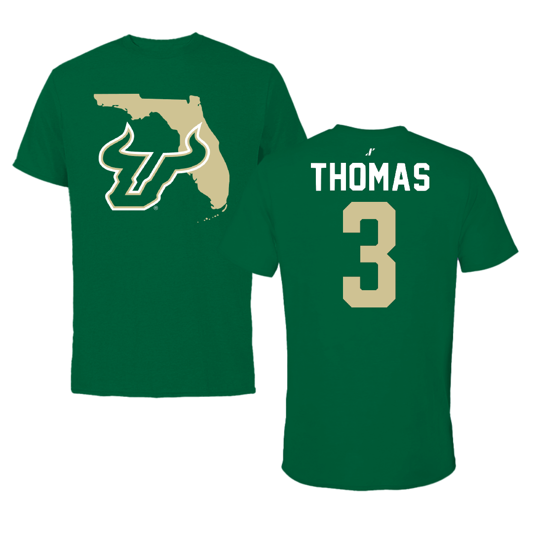 University of South Florida Volleyball Green State Tee - #3 Miya Thomas