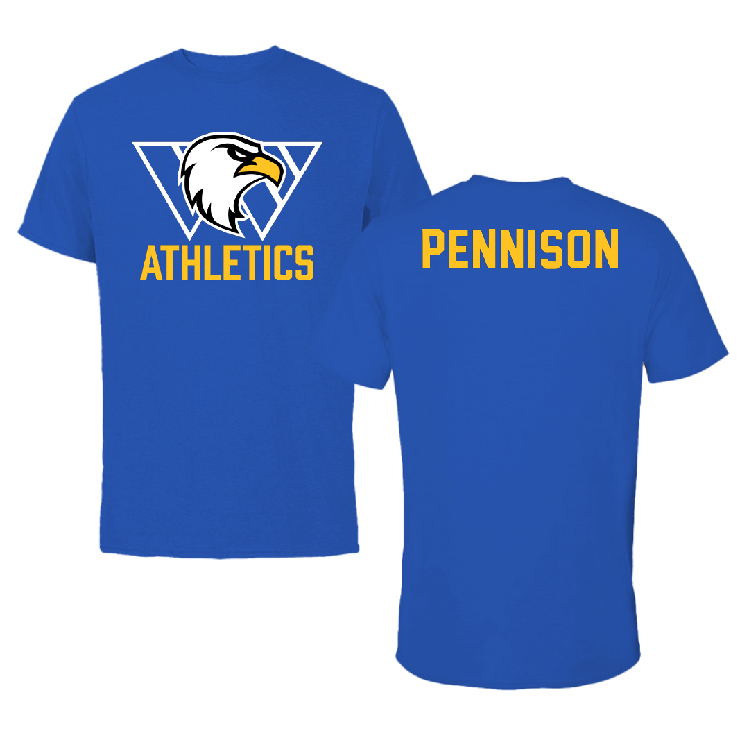 Williams Baptist University Wrestling Blue Tee - Grayson Pennison