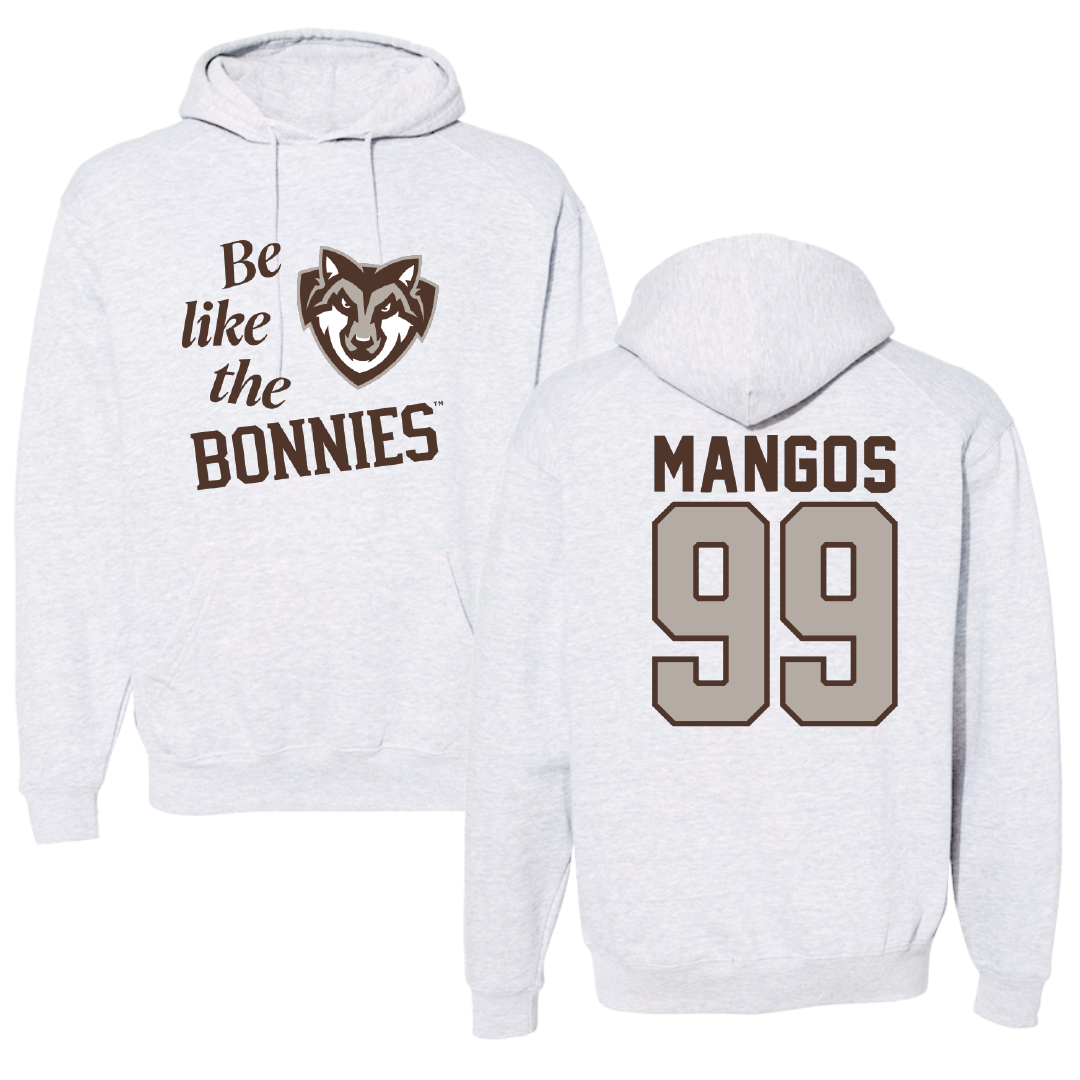 St. Bonaventure University Softball Light Gray Be Like Us Hoodie - #99 Reagan Mangos