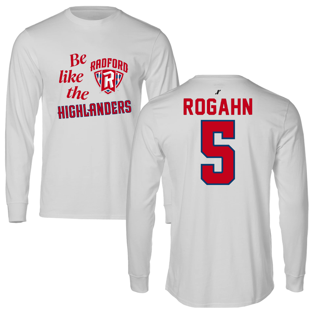 Radford University Lacrosse Light Gray Be Like Us Long Sleeve - #5 Taylor Rogahn