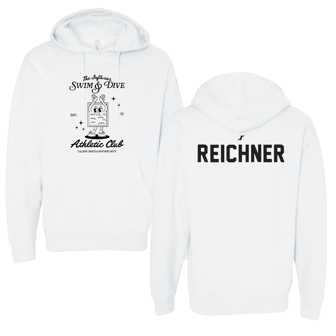 Swimming & Diving White Influxer Athletic Club Hoodie - Annie Reichner