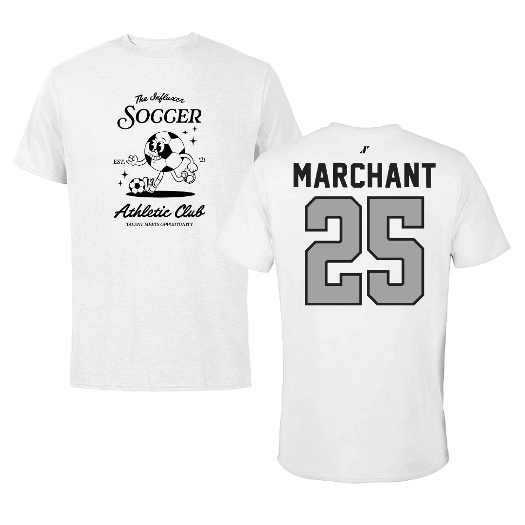 Soccer White Influxer Athletic Club Tee - #25 Christopher Marchant