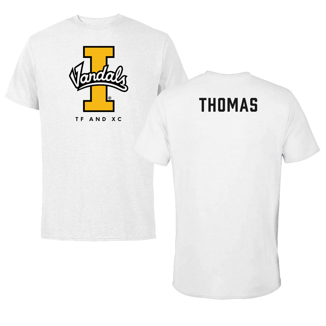 University of Idaho TF and XC White Vandals Performance Tee - Reid Thomas