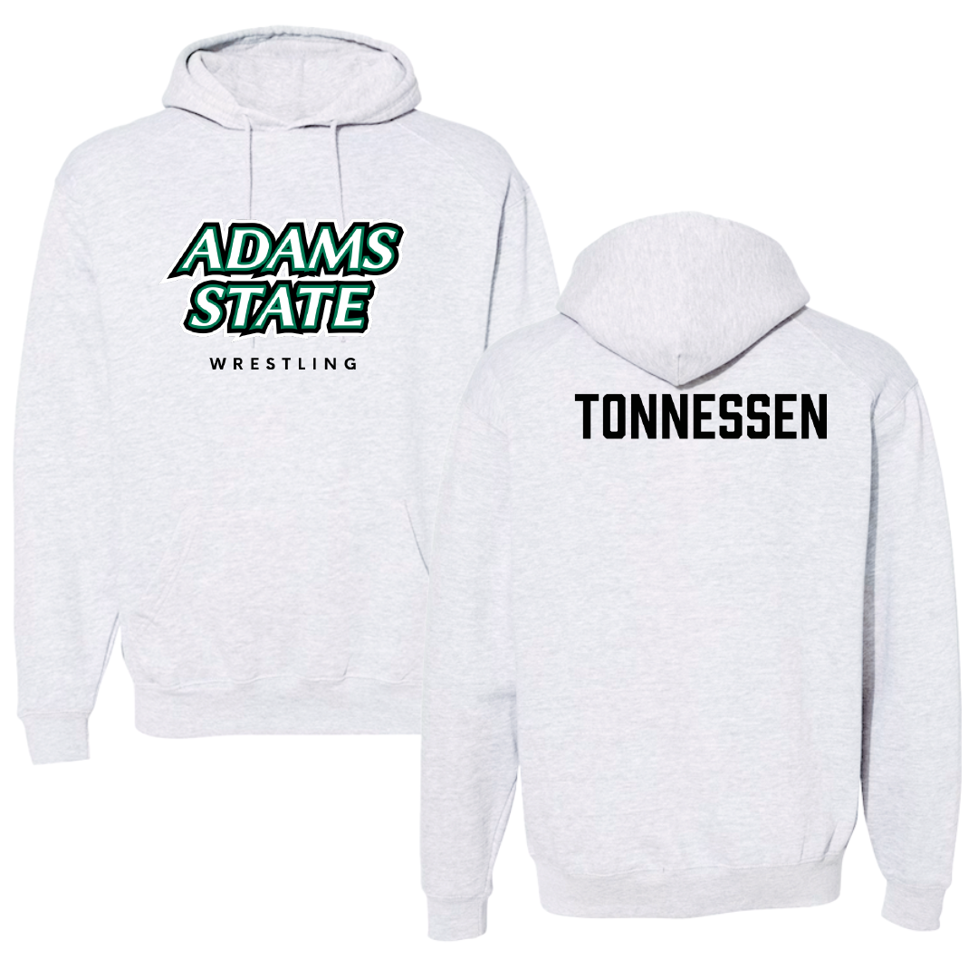 Adams State University Wrestling Gray Block Hoodie - Benjamin Tonnessen