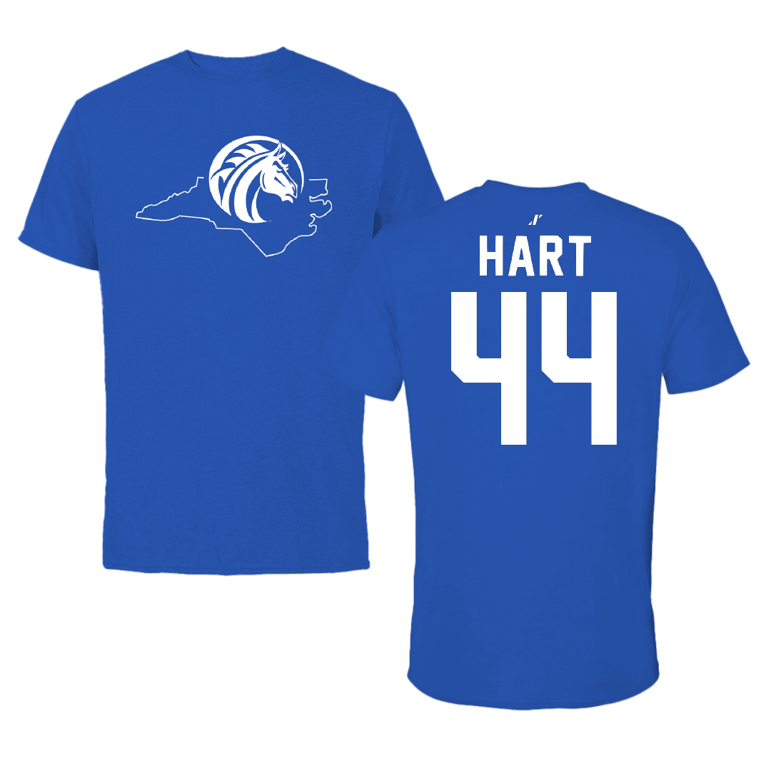 Fayetteville State University Football Blue State Tee - #44 Chris Hart