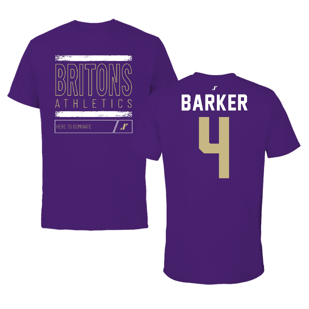 Albion College Soccer Purple Dominate Tee - #4 Drew Barker