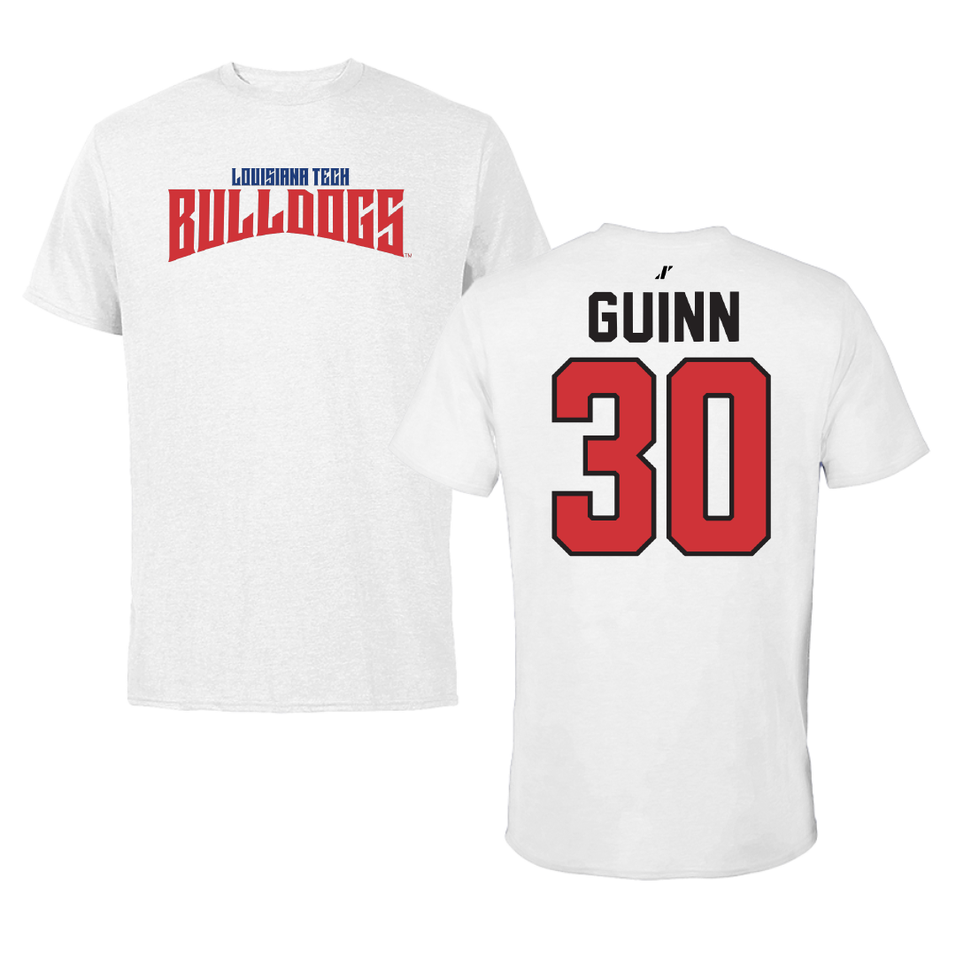 Louisiana Tech University Baseball White Classic Tee - #30 Hutson Guinn