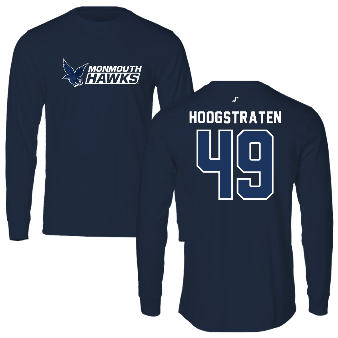 Monmouth University Lacrosse Navy General Long Sleeve - #49 Kade Hoogstraten