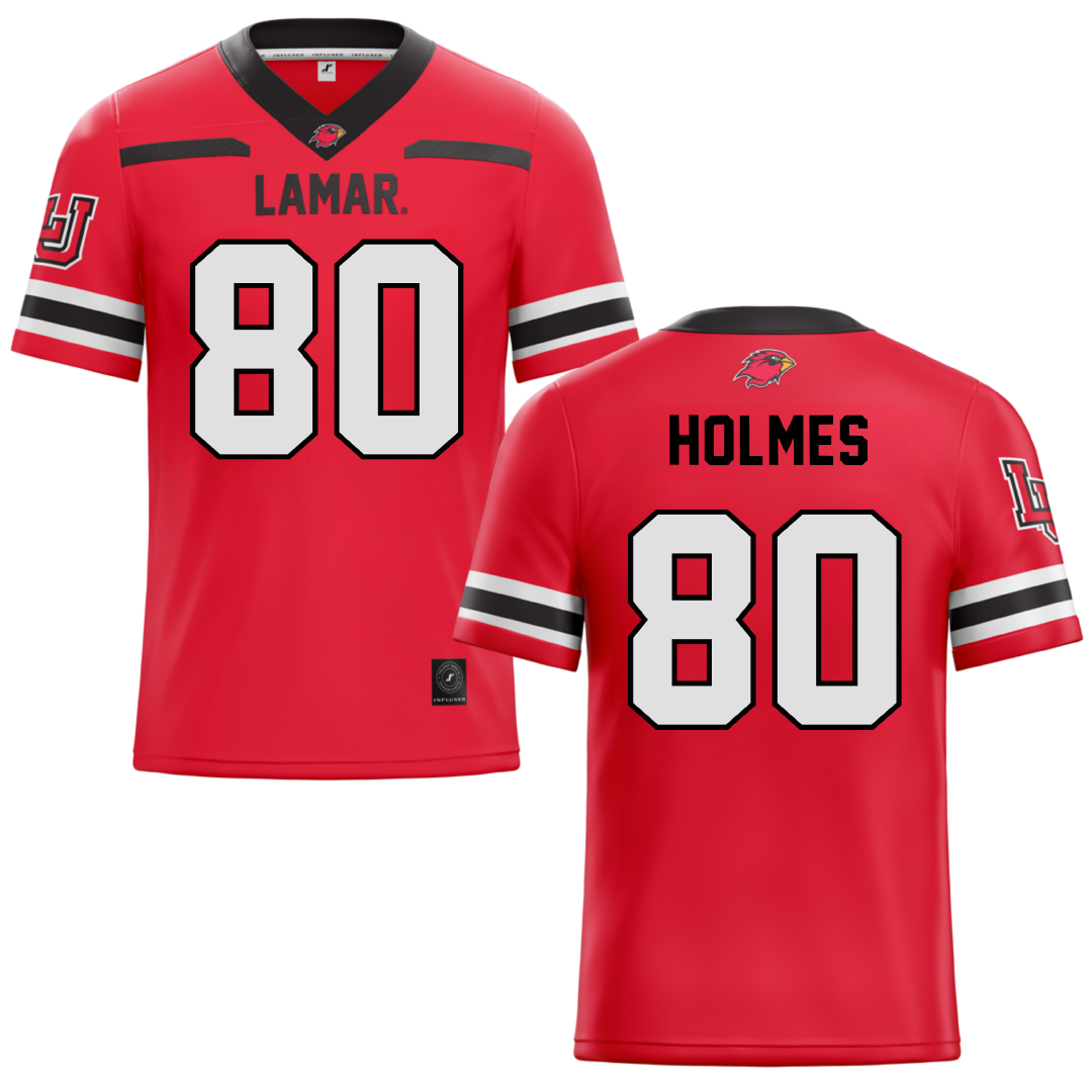 Lamar University Red Football Jersey - #80 Carter Holmes