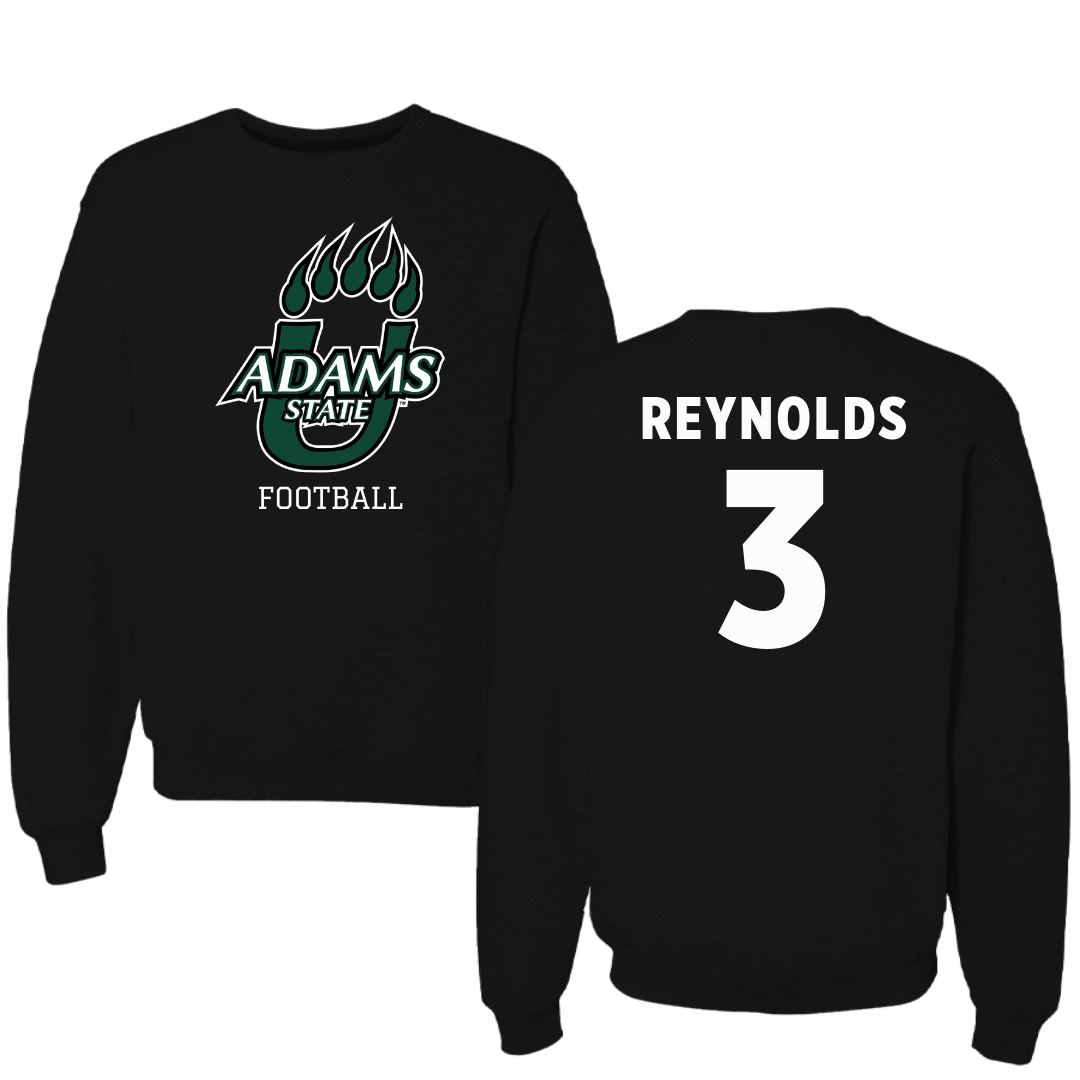 Adams State University Football Black State Crewneck - #3 Tracey Reynolds