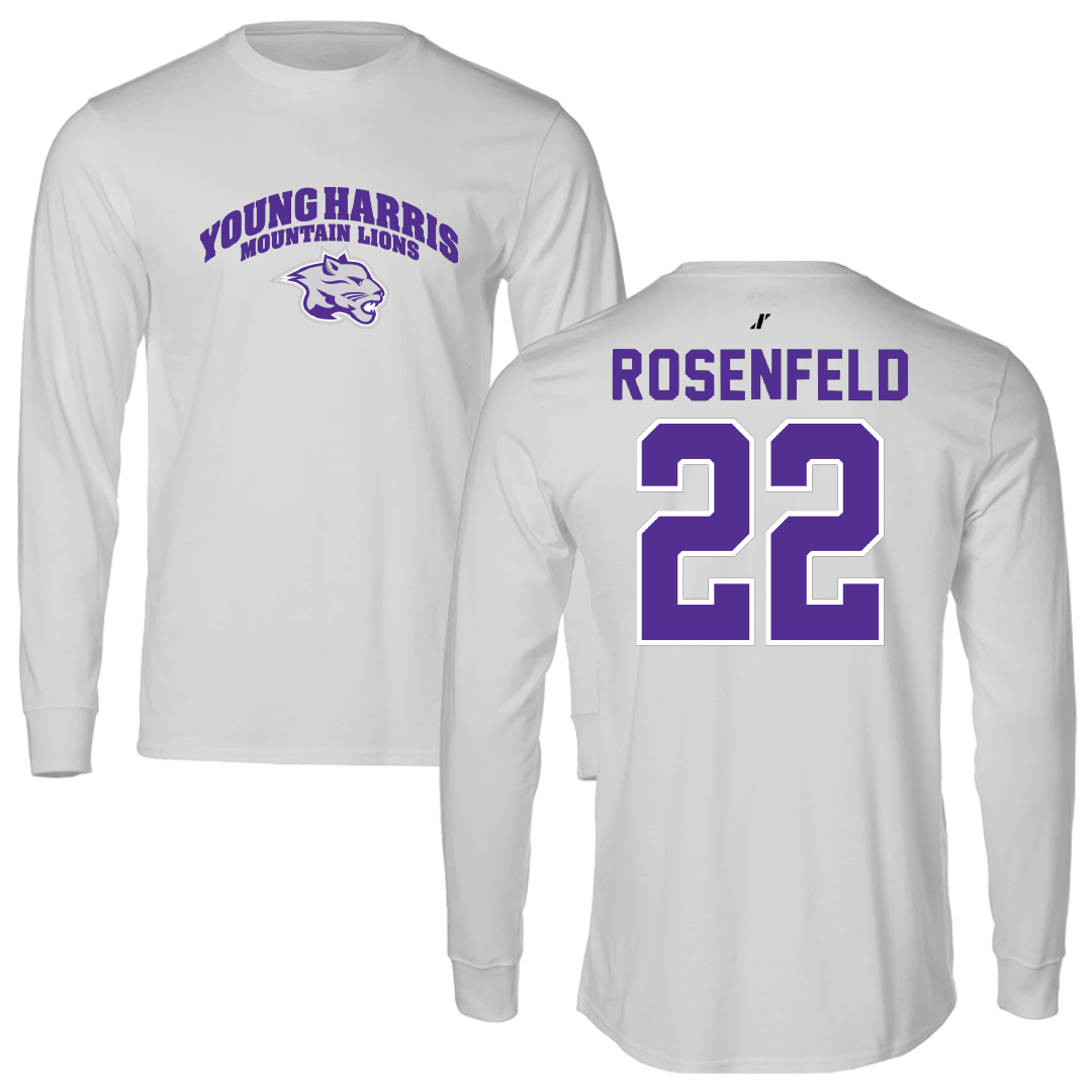 Young Harris College Lacrosse Light Gray Performance Long Sleeve - #22 Alyssa Rosenfeld