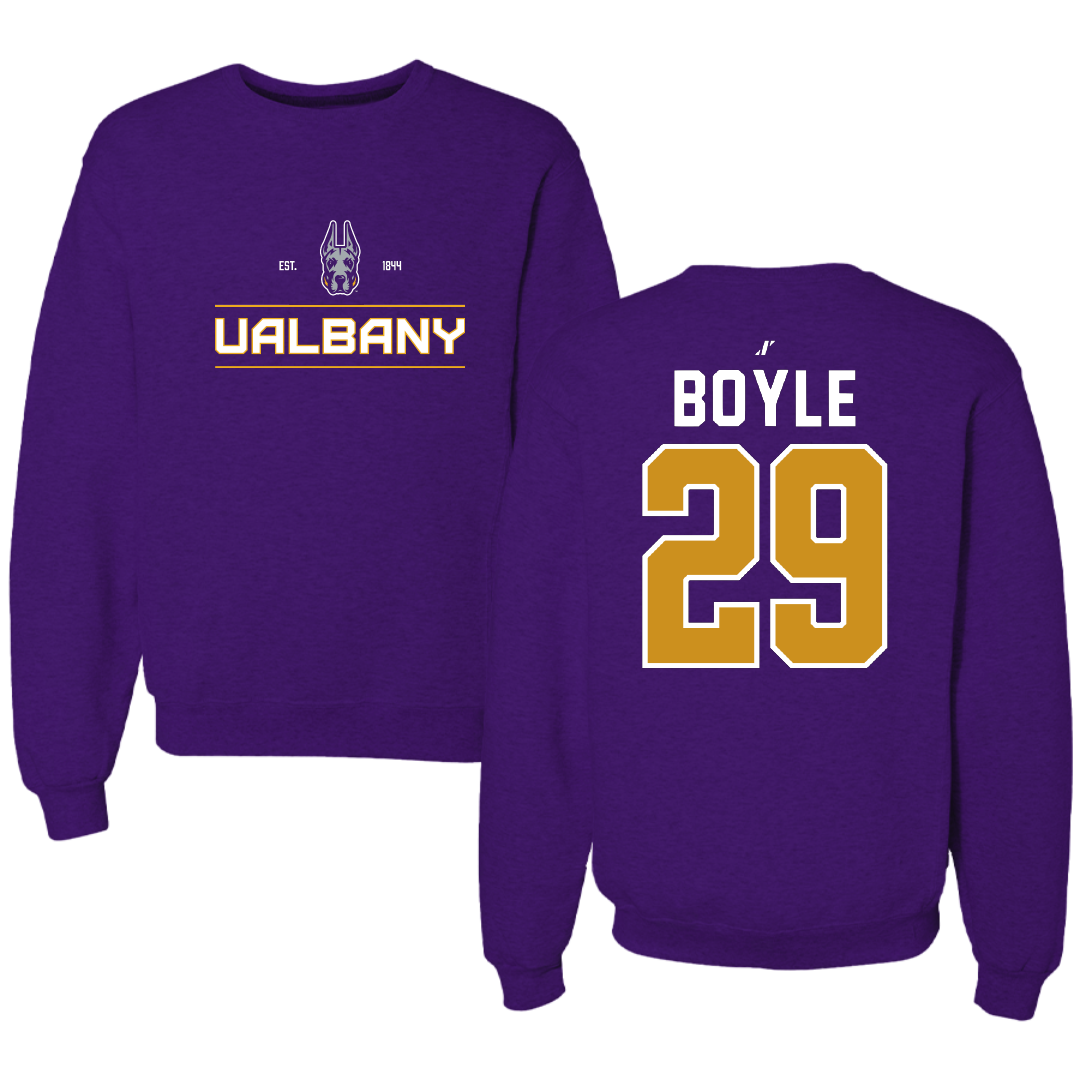 University at Albany Lacrosse Purple General Crewneck - #29 Patrick Boyle