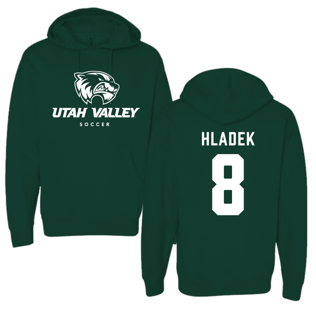 Utah Valley University Soccer Forest Green Hoodie - #8 Ruby Hladek