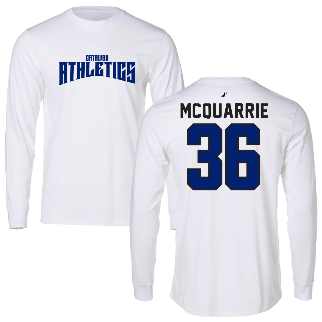 Catawba College Lacrosse White Classic Long Sleeve - #36 Dylan McQuarrie
