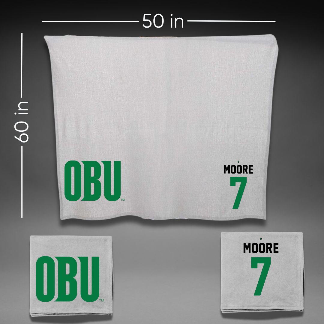 Oklahoma Baptist University STUNT Gray Blanket - #7 Bailey Moore