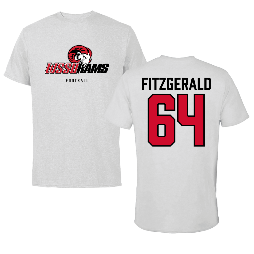 Winston-Salem State University Football Light Gray Performance Tee - #64 Demetri Fitzgerald