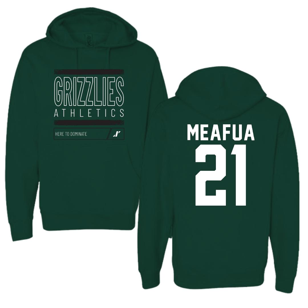 Adams State University Football Forest Green Dominate Hoodie - #21 Ren Meafua