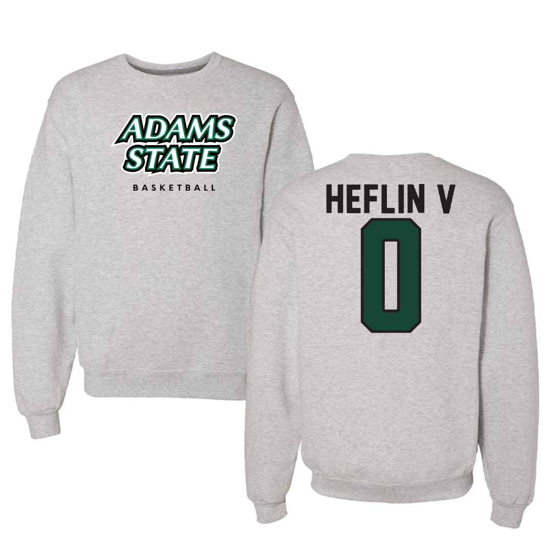 Adams State University Basketball Gray Crewneck - #0 Robert Heflin V