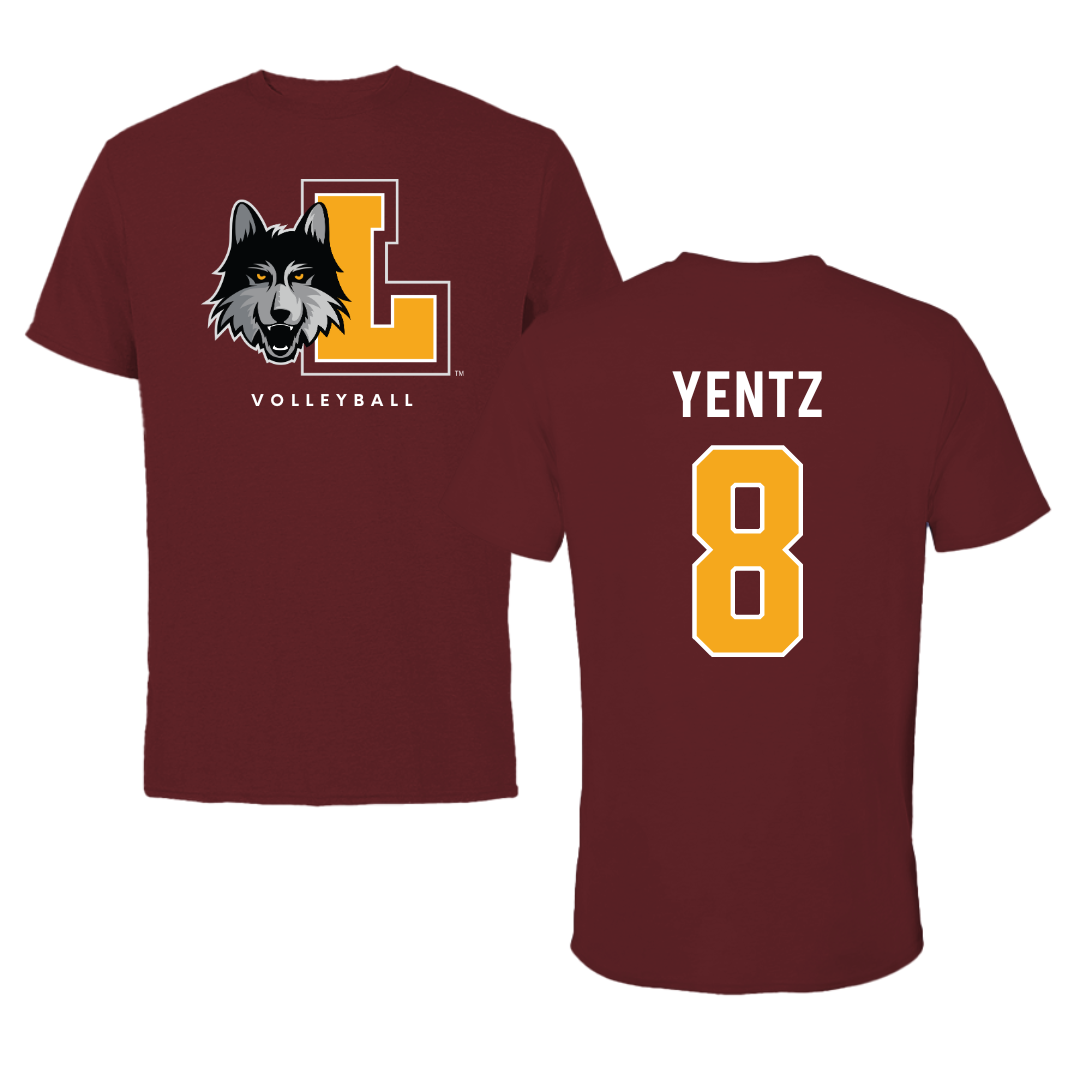 Loyola University-Chicago Volleyball Maroon Mascot Performance Tee - #8 Jack Yentz
