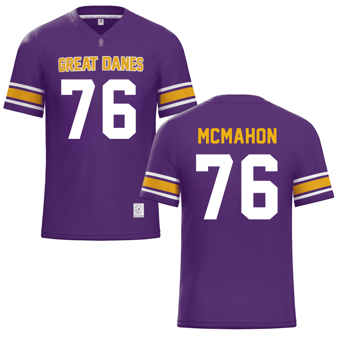 University at Albany Purple Football Jersey - #76 Joey McMahon