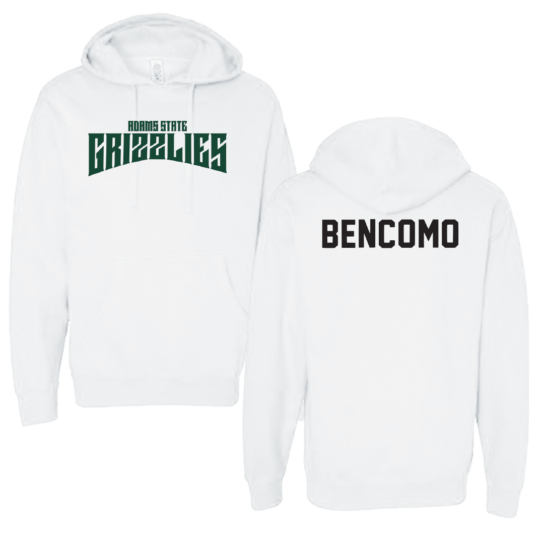 Adams State University Baseball White Classic Hoodie - Xander Bencomo