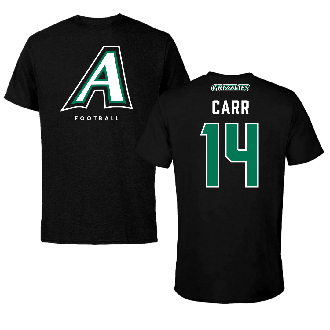 Adams State University Football Black Block Tee - #14 Hayden Carr