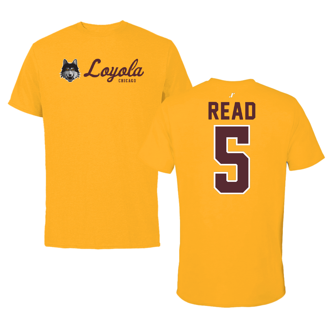 Loyola University-Chicago Volleyball Gold General Tee - #5 Jake Read