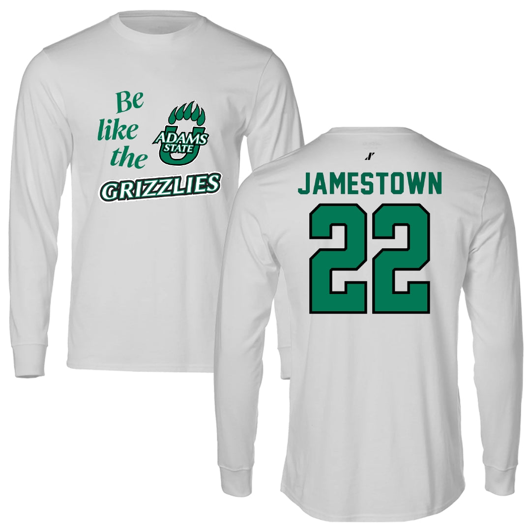 Adams State University Basketball Light Gray Be Like Us Performance Long Sleeve - #22 Tajaun Jamestown