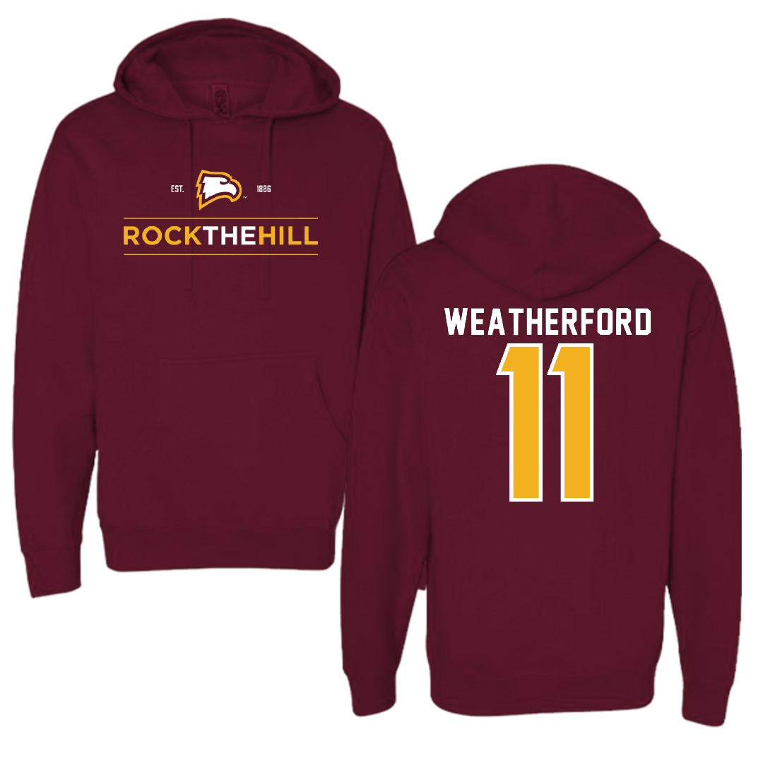 Winthrop University Softball Garnet General Hoodie - #11 Taryn Weatherford