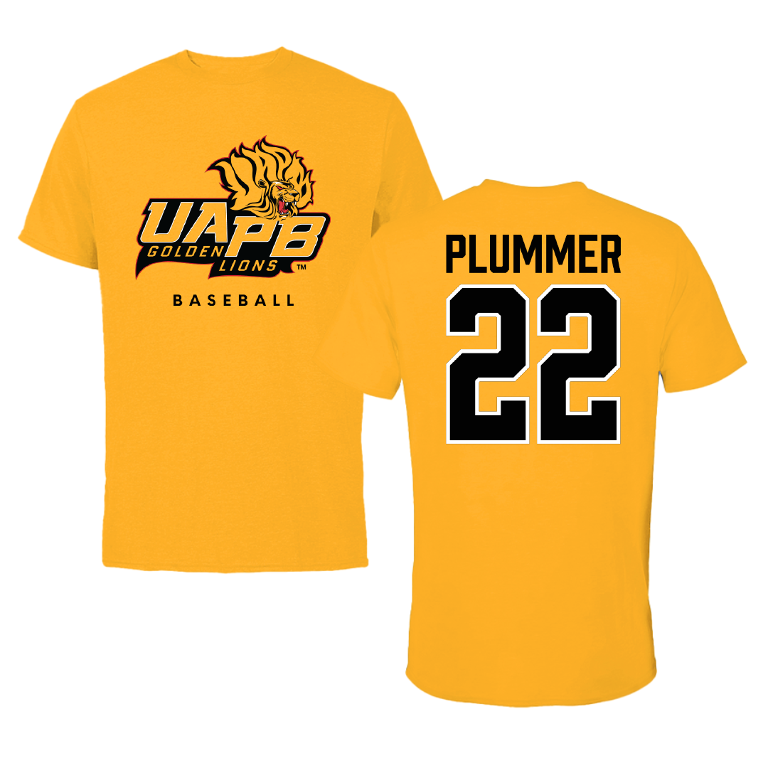 University of Arkansas-Pine Bluff Baseball Gold Performance Tee - #22 Shadarious Plummer