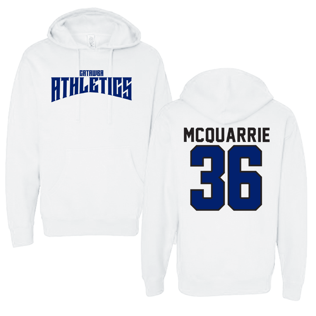 Catawba College Lacrosse White Classic Hoodie - #36 Dylan McQuarrie