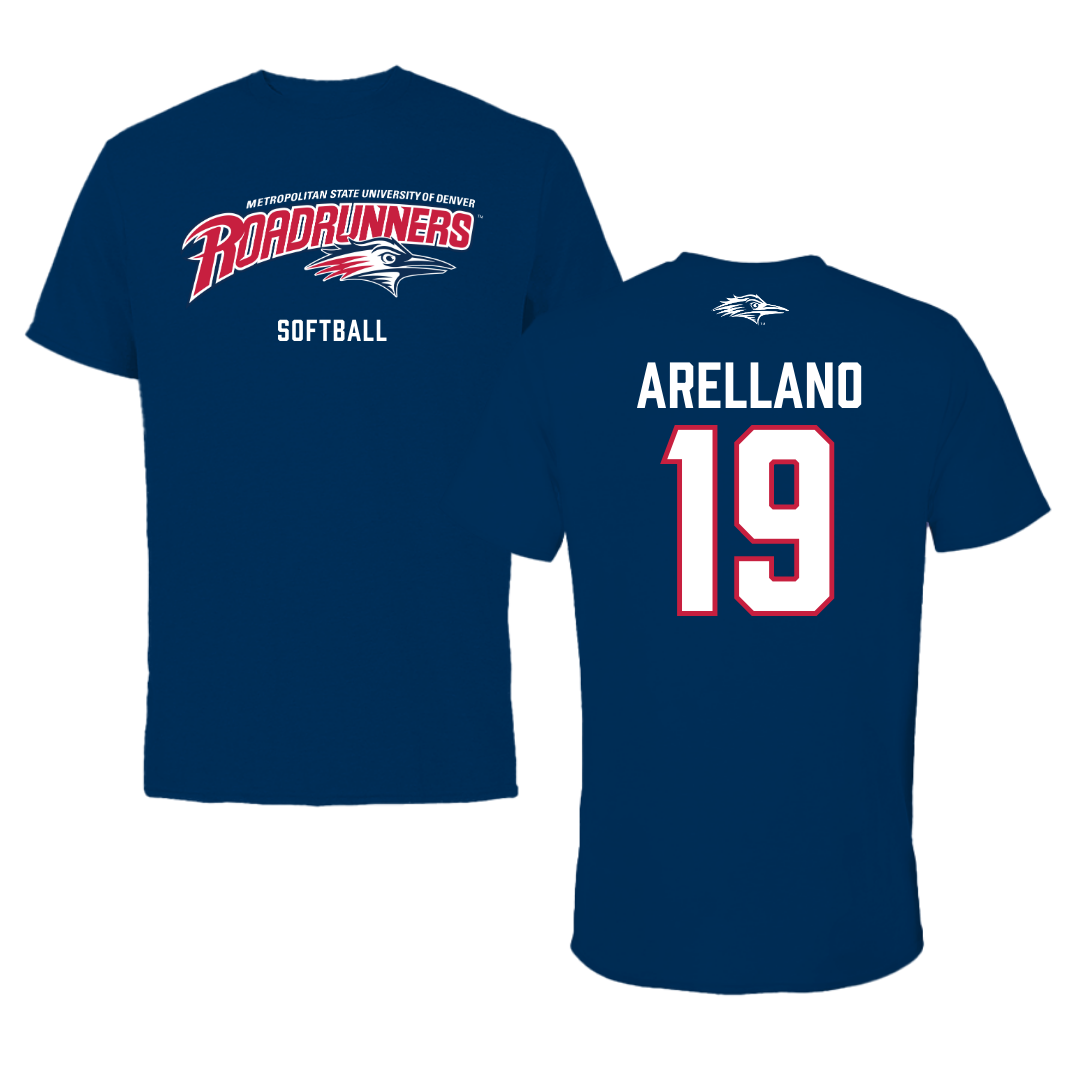 Metropolitan State University of Denver Softball Navy Tee - #19 Aaliyah Arellano
