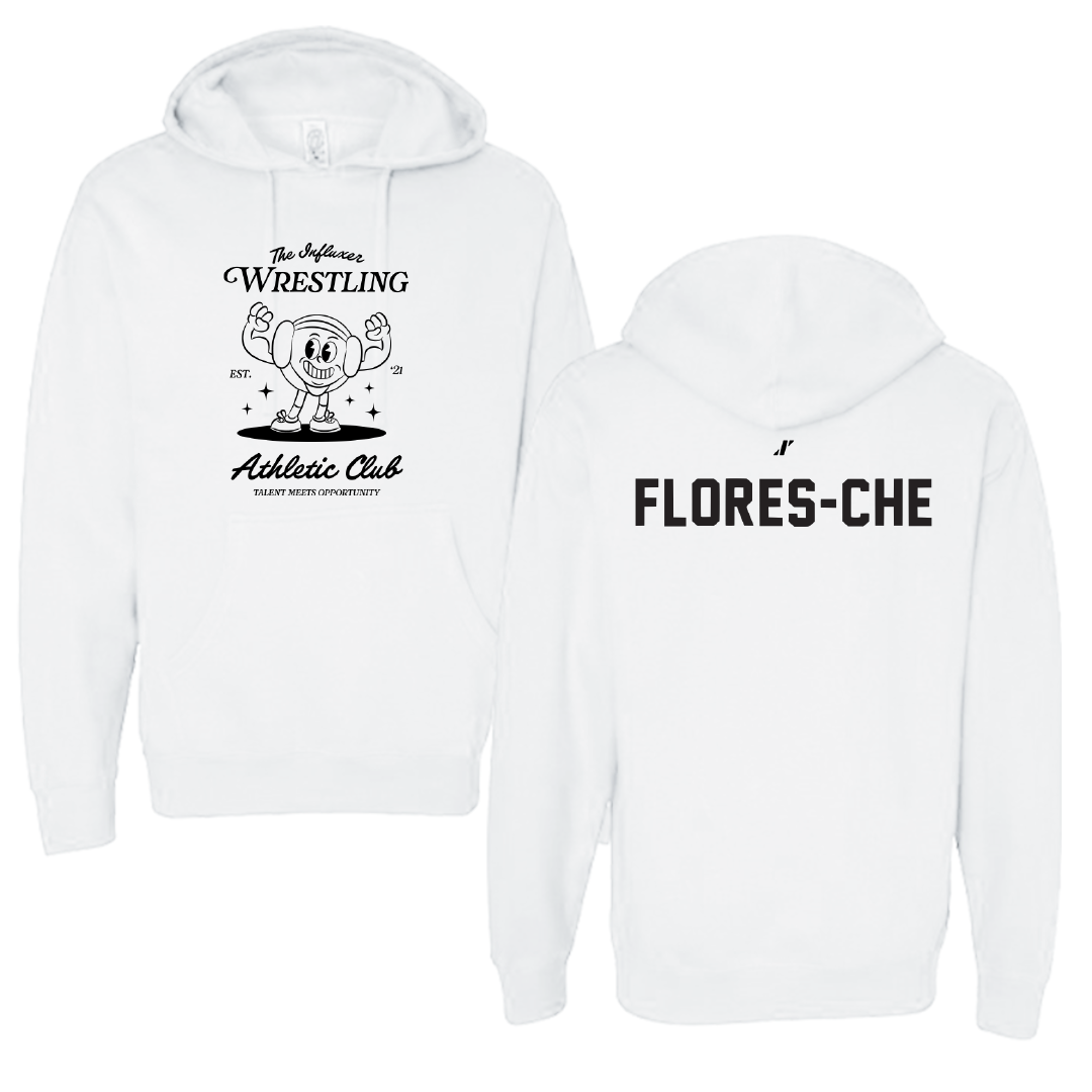 Wrestling White Influxer Athletic Club Hoodie - Devyn Flores-Che