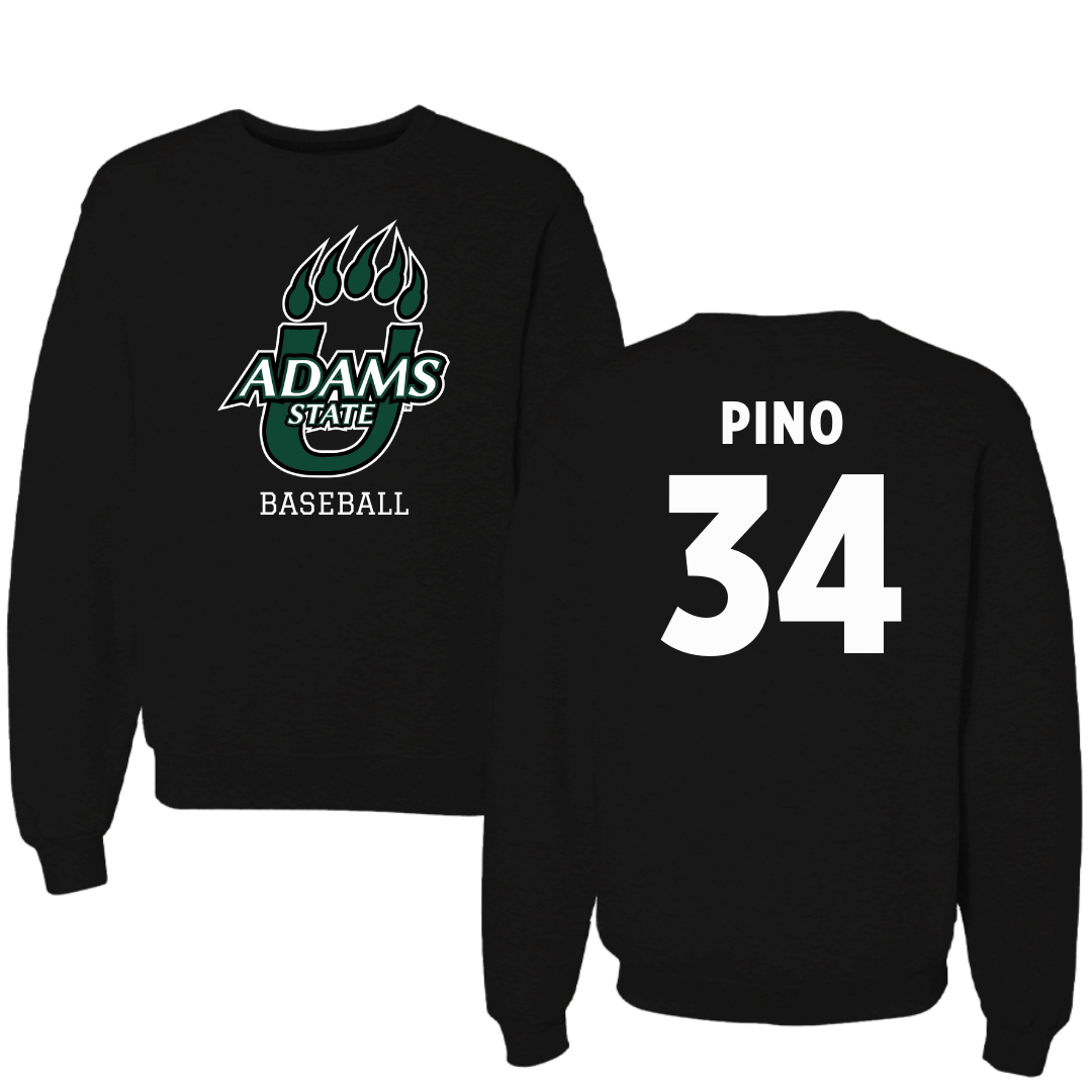 Adams State University Baseball Black State Crewneck - #34 CJ Pino