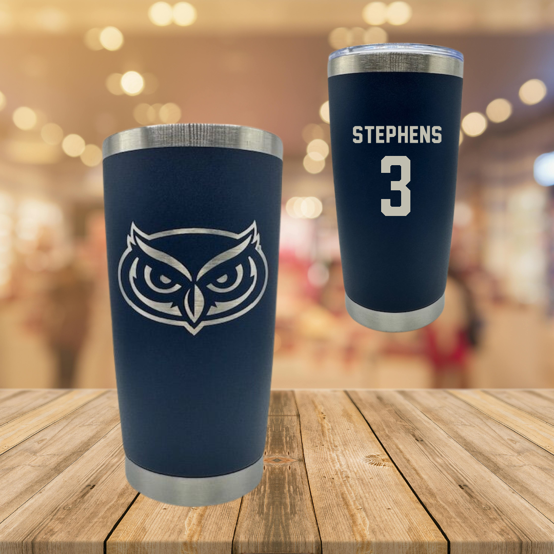 Florida Atlantic University Volleyball Navy Stainless Steel Tumbler - #3 Nono Stephens