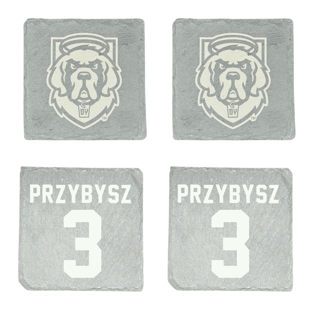 D'Youville University Softball Stone Coaster (4 Pack)  - #3 Emily Przybysz