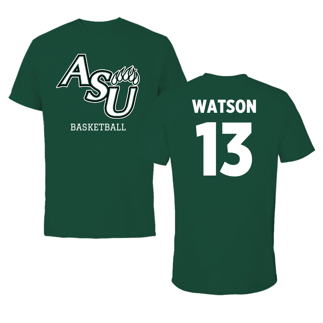 Adams State University Basketball Forest Green Performance Tee - #13 Celina Watson