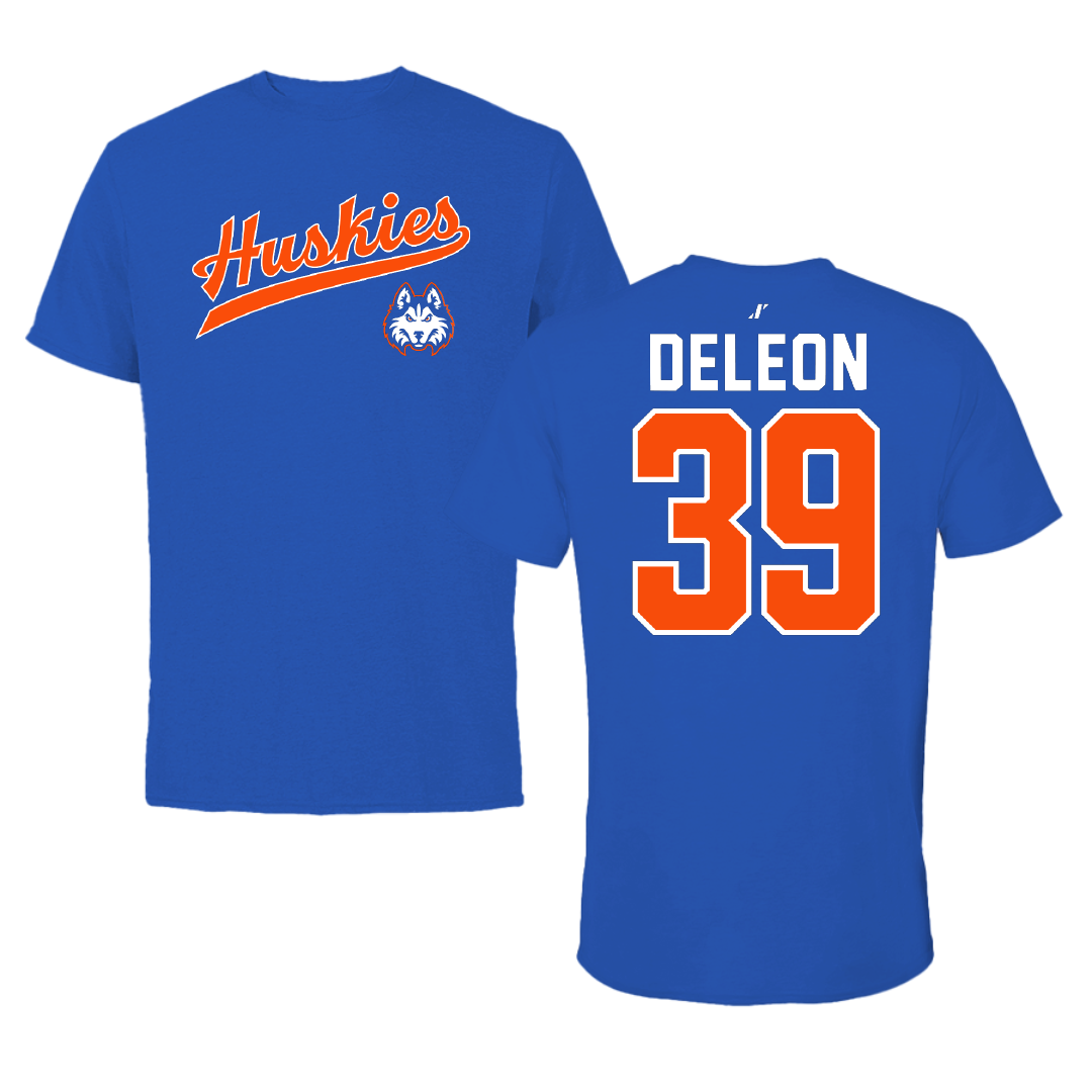 Houston Christian University Baseball Blue General Performance Tee - #39 Aidan DeLeon