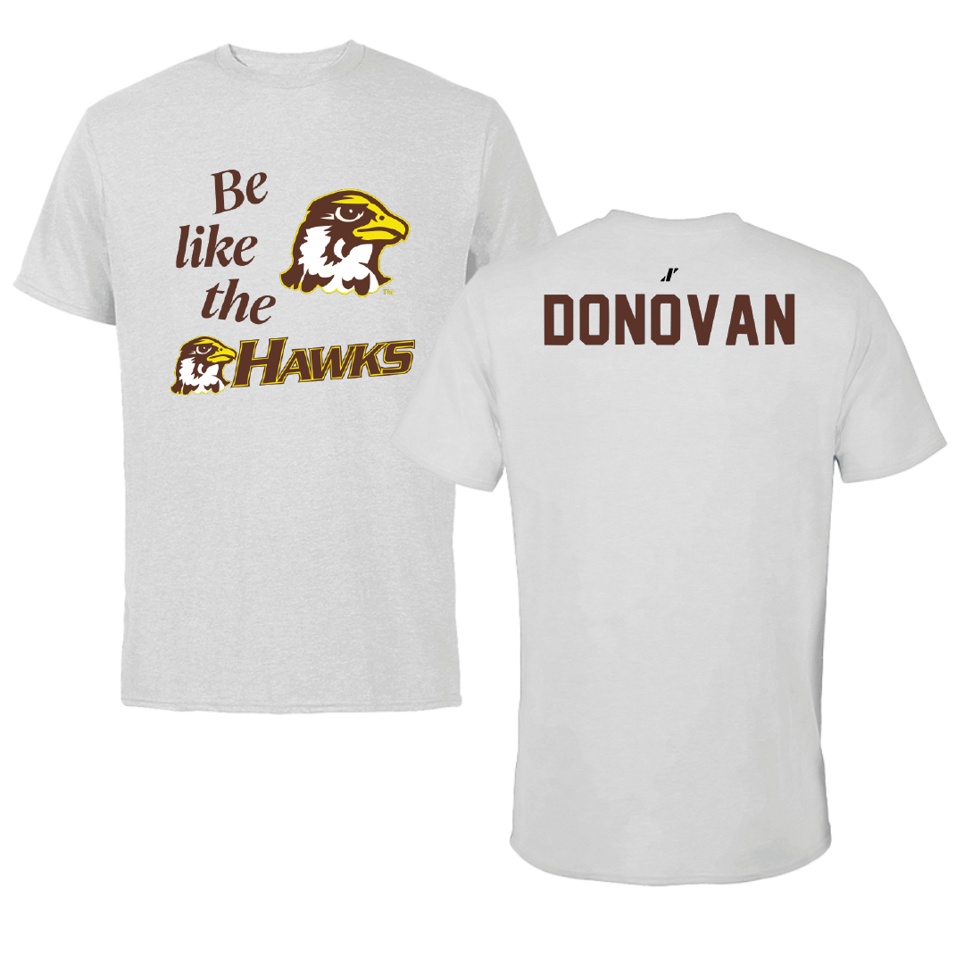 Quincy University Wrestling Light Gray Be Like Us Performance Tee - Trinity Donovan