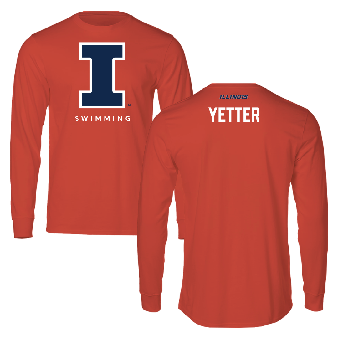University of Illinois Swimming & Diving Orange Long Sleeve - Molly Yetter