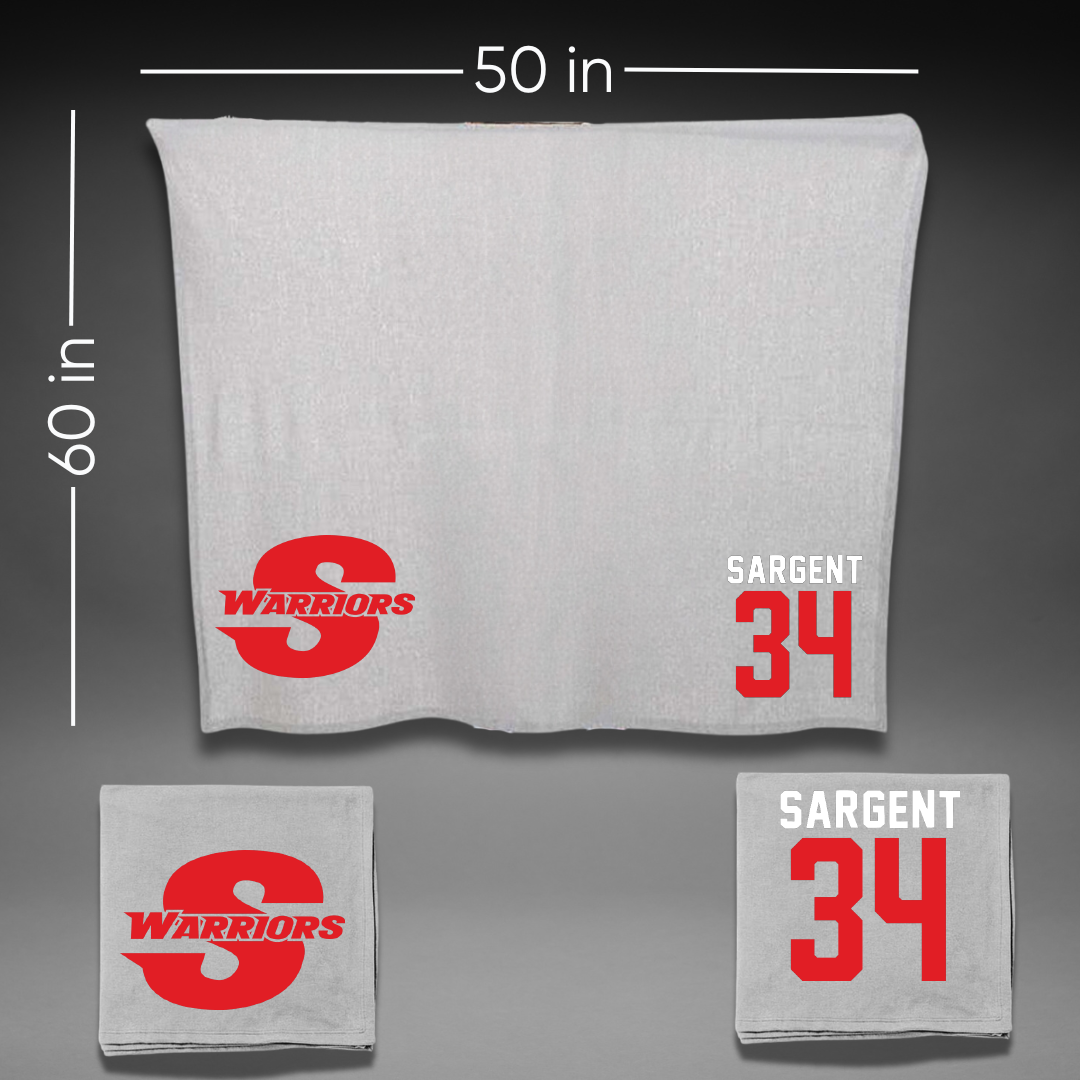 Stanislaus State Baseball Gray Blanket - #34 Austin Sargent