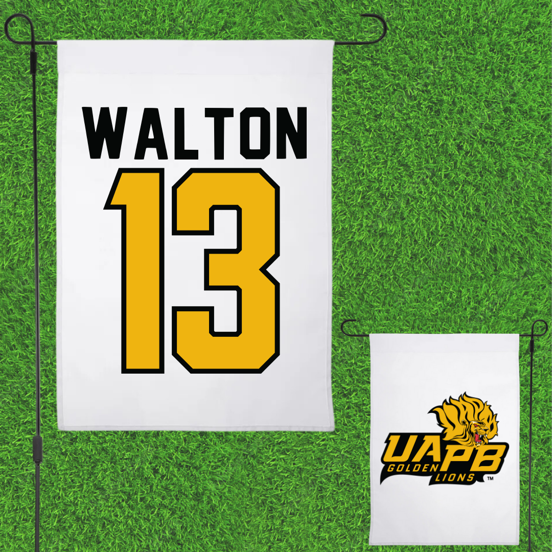 University of Arkansas-Pine Bluff Softball White Garden Flag - #13 Justice Walton