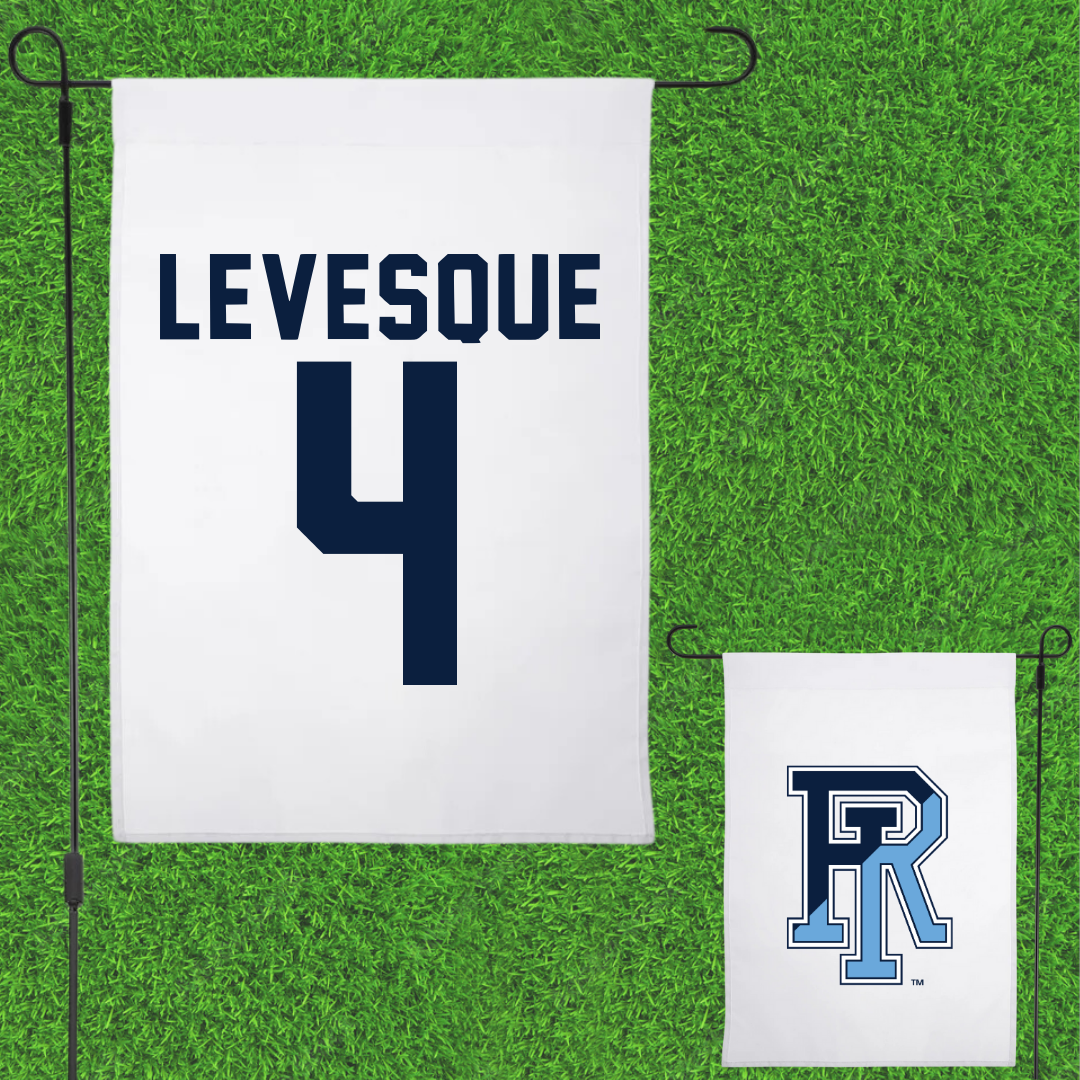 University of Rhode Island Baseball White Garden Flag - #4 Trystan Levesque