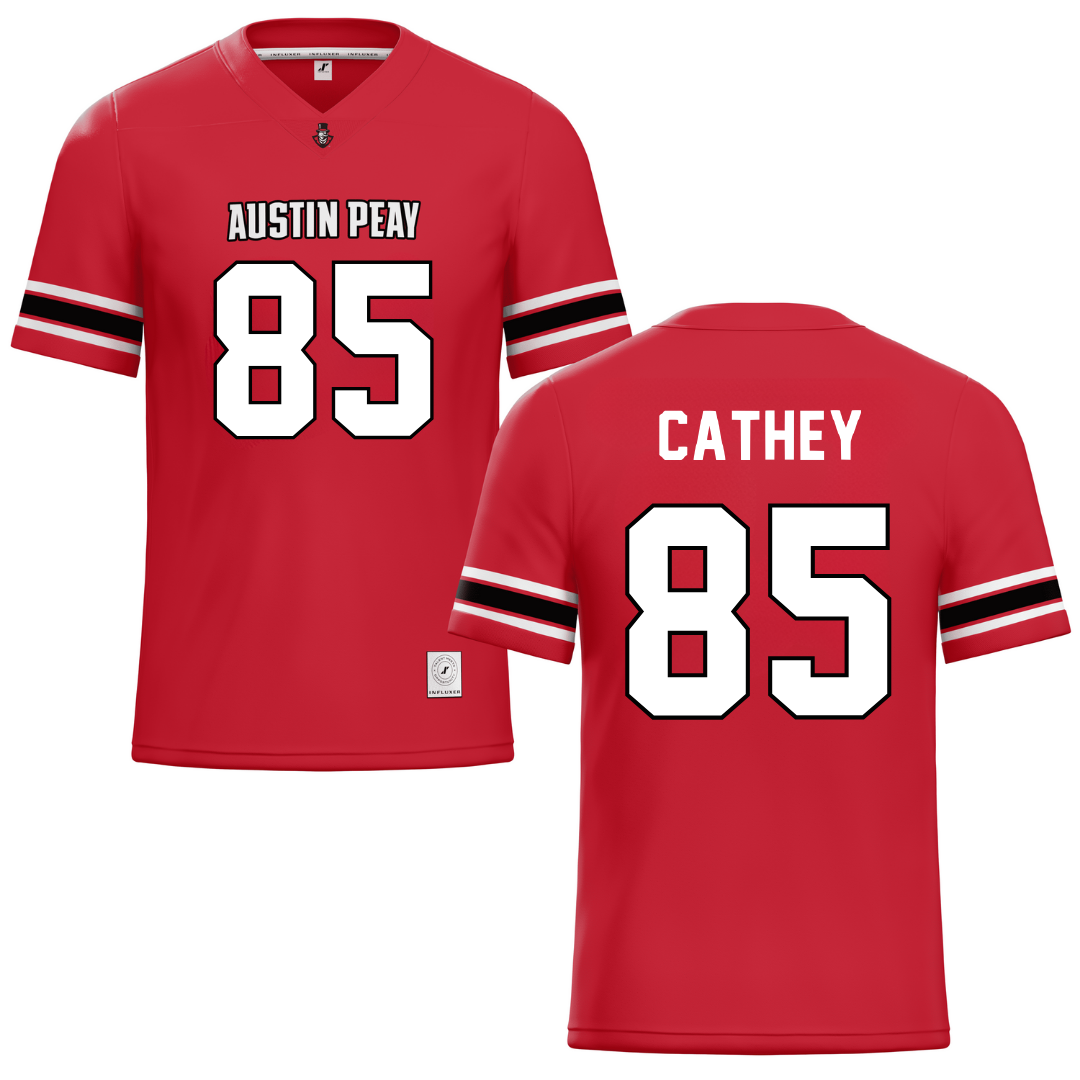 Austin Peay State University Red Football Jersey - #85 Jabari Cathey