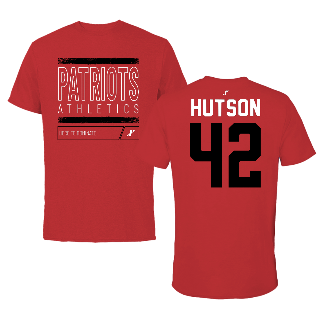 Dallas Baptist University STUNT Red Dominate Tee - #42 Payton Hutson