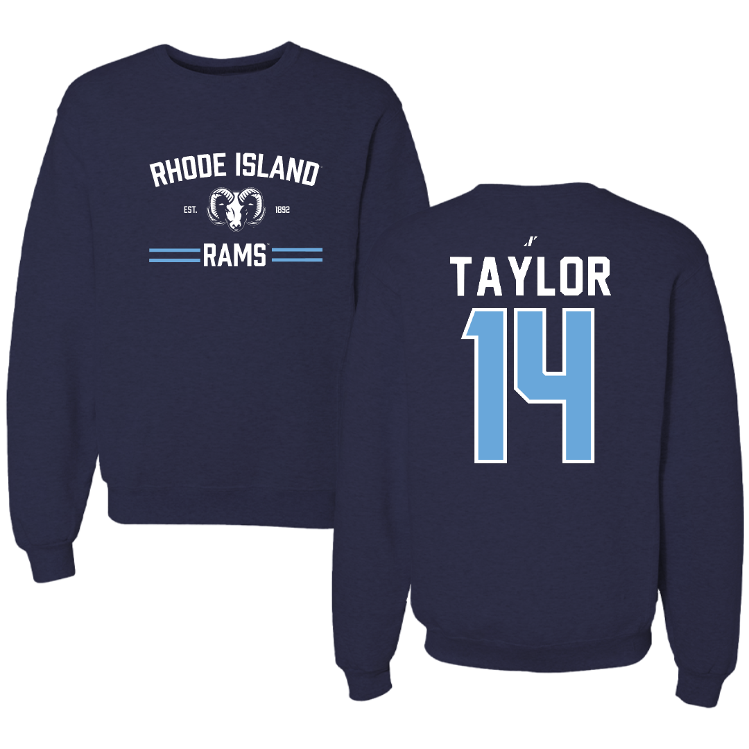 University of Rhode Island Soccer Navy General Crewneck - #14 Mathias Taylor